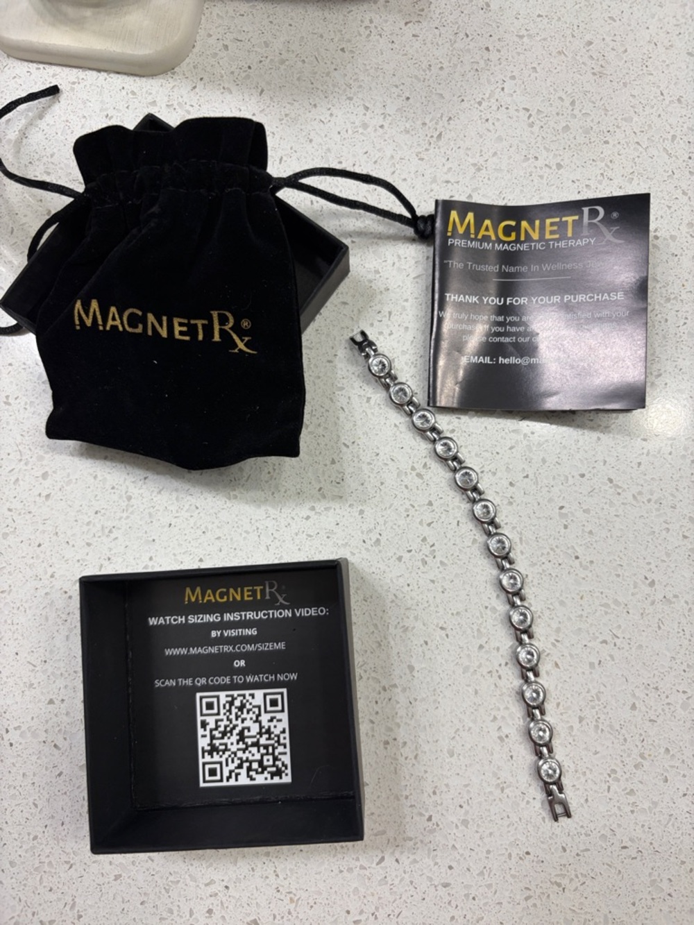 MagnetRx Silver Magnetic Therapy Bracelet